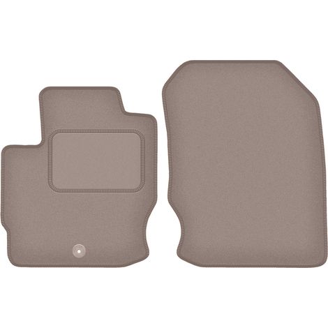 Alfombrillas delanteras para Mitsubishi Colt VII HB sin salidas de aire (2008-2012), color beige.
