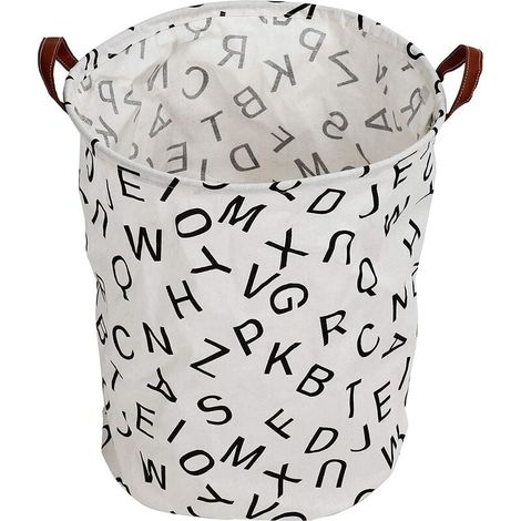 Seau de rangement pour jouets impression de panier à linge en coton et lin imperméable, rangement pop-up pour jouet à la maison (1/5)