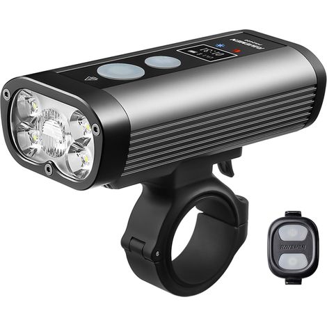 2400 Lumen Feu Avant de vélo, PR 2400 Faisceau Anti-éblouissement avec télécommande sans Fil, Affichage de l'autonomie OLED Type-C IPX8 étanche pour Le vélo de Route/VTT (1/5)