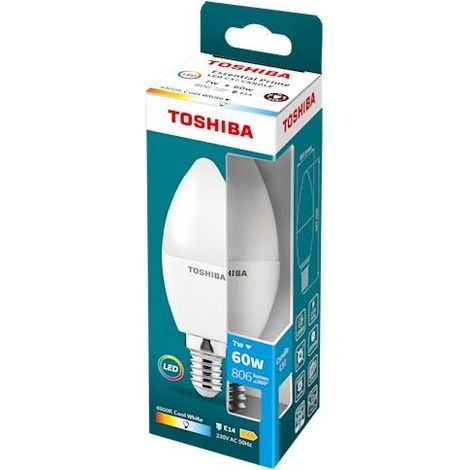 Lampada Toshiba essential - c37 LED 7W 6500K luce giorno (1/2)