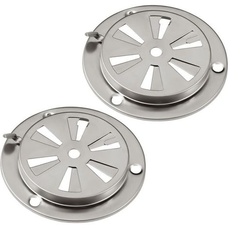Barbecue fumoir Air Kit d'aération. 2 pièces en acier inoxydable pour grille de ventilation pour une meilleure circulation de l'air. pièces de rechange pour gril. cuisinière et fumoir (1/4)