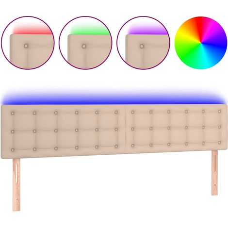 Maison Exclusive - LED Kopfteil Cappuccino-Braun 180x5x78/88 cm K (1/5)