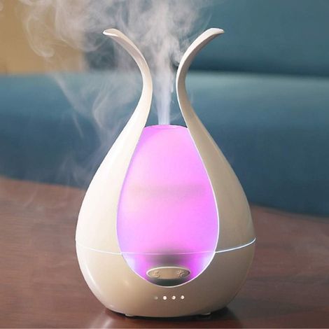 Diffuseur d'huiles essentielles, diffuseur d'arômes ultrasonique, humidificateur 200 ml, veilleuse, purificateur