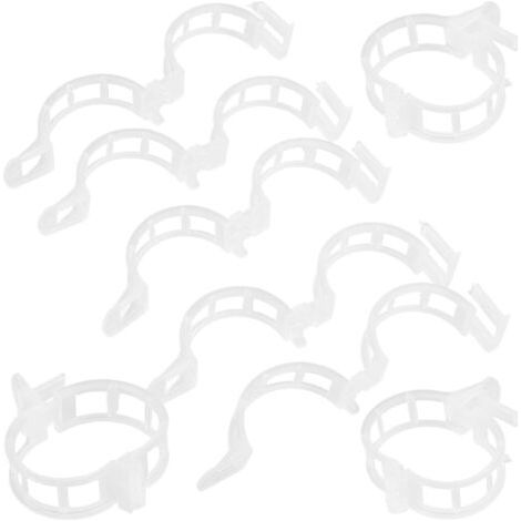 150 clips blancs pour tuteurer les tiges de tomates au jardin. (1/5)