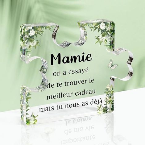 Cadeau Fête des Mamies - Bloc Puzzle Acrylique pour Mamie,on A Essayé de Te Trouver le Meilleur Cadeau Mais Tu Nous OBJET DECORATIF (1/5)
