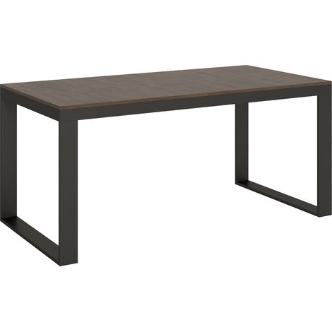 Tavolo allungabile 180/284x90 cm Tecno Evolution noce telaio e gambe antracite