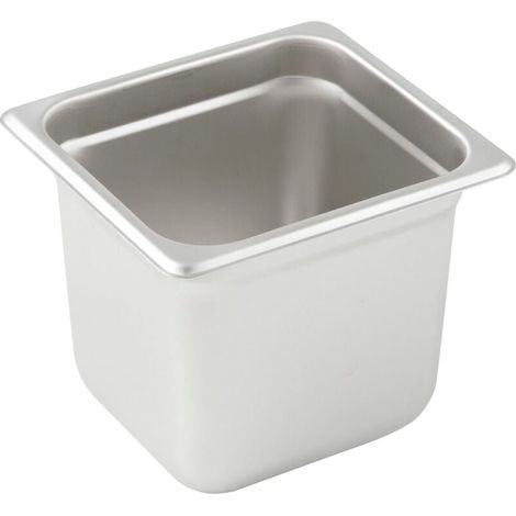 1 pièce, plateau vapeur en acier inoxydable, format 1/6, profondeur 6 pouces, récipient de stockage alimentaire commercial, convient aux fêtes, hôtels et buffets. (1/4)