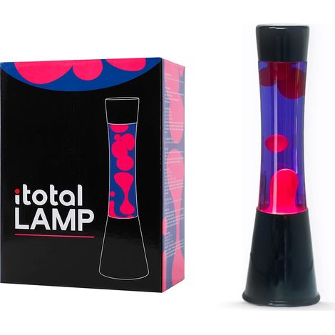 iTotal - Lava Lamp - Black Base, Purple Liquid and Pink Wax - 40 cm (1270430)