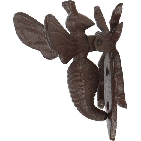 Esschert Design – Heurtoir en forme d'abeille – Fonte, marron antique, L 11,8 x H 12,6 x P 8,1 cm (1/5)