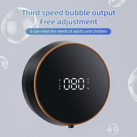 Automatischer Schaumseifenspender zur Wandmontage, berührungslos, 260 ml, mit LCD-Bildschirm, 3 einstellbare Geschwindigkeiten, für Badezimmer, Küchen und Waschküchen
