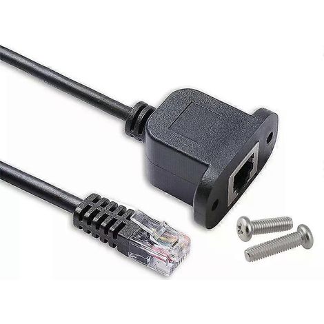 RJ11 RJ12 6P6C Buchse Einbau auf 6P6C Stecker Verlängerungskabel (1/4)