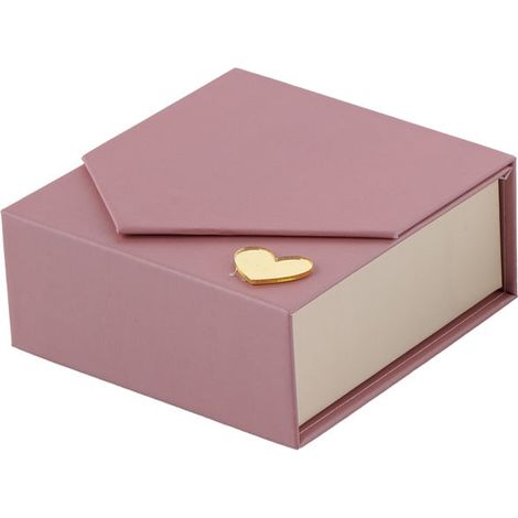 L'Arcolaio Scatola Liscia Portaconfetti 9 x 9 x 4 Cm Bomboniera Malva 1 Pz (1/2)