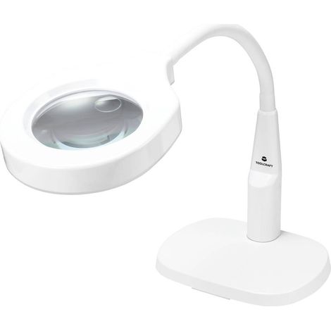 TOOLCRAFT TO-7447449 Lampe loupe TOOLCRAFT 2 en 1 Grossissement=1.75 x, 3 x 85 mm Classe d'efficacit (1/5)