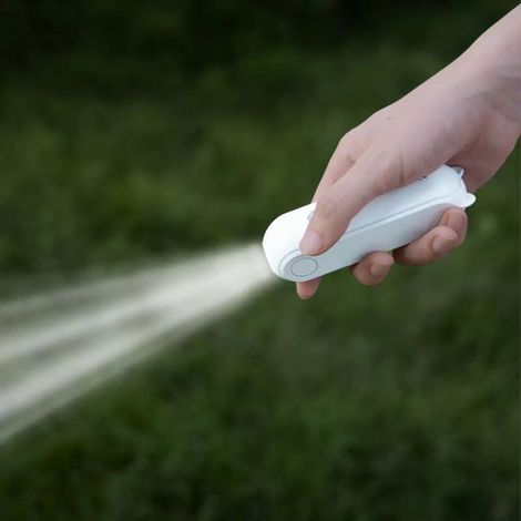 Ventilatore portatile BDD con power bank da 2000 mAh, piccolo ventilatore portatile a batteria, 2 velocità - Bianco (1/4)