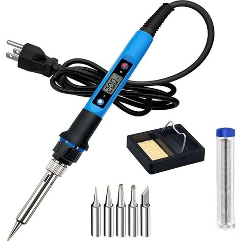 Fer à Souder Électronique 80W Professionnel avec Affichage LED, Régulation de Température Précise - Kit Soudure Électronique pour Réparation DIY