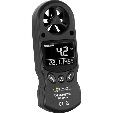 PCE Instruments PCE-AM 30 Anemometer  0.1 bis 30 m/s mit Temperaturmessfunktion
