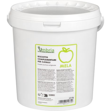 UMBRIA EQUITAZIONE BISCOTTO VEGETALE PER CAVALLI GUSTO MELA (2,5 kg)