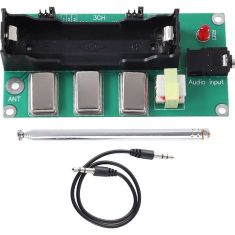Émetteur AM 3 canaux 1MHZ 3MHZ 5MHZ avec modulation d'amplitude, antenne et câble audio 3.6V (1/5)
