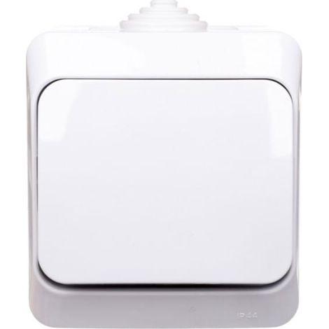 Interruttore ermetico unipolare a montaggio superficiale Cedar Plus 16AX IP44 bianco WNT-100YF WDE000510