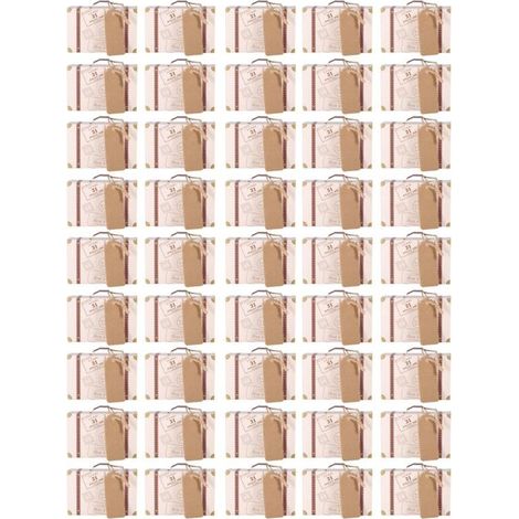 Mini Valise Cadeau en Carton – Lot de 50 Pièces Élégantes et Portables pour Mariage, Anniversaire ou Fête