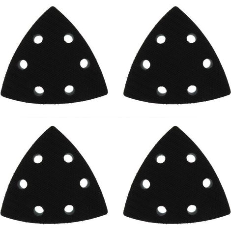 Set mit 4 Polierpads für 90 x 90 mm Dreikantschleifer, 6-Loch-Dreieck-Polierpads aus weichem Schwamm, geeignet für alle gängigen Dreikantschleifer