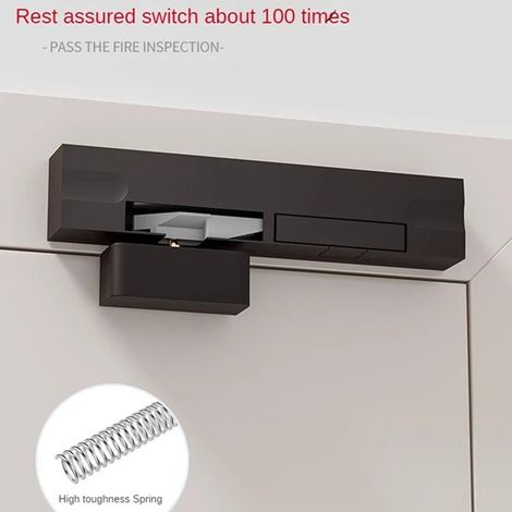 1 spécification : Gauche  Couleur : Noir  Matériau : Alliage d'aluminium  Frein de fermeture de porte  Ferme-porte automatique