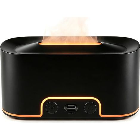 Essential Oil Diffuser 220ml, Ultrasonic Humidifier with 7 Colour LED Lights, Small Aroma Diffuser with Automatic Shut-Off for Home and Birthday Gift – Black (1/5)