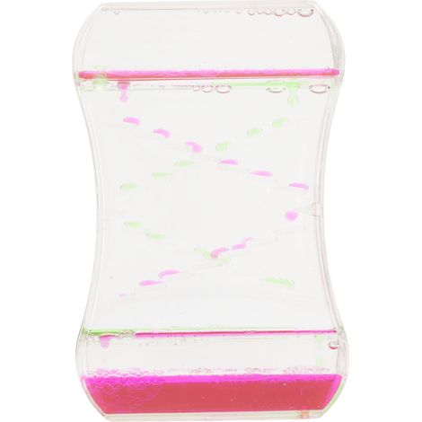 Sablier à huile en acrylique rose vert, décoration de bureau anti-stress, minuteur liquide pour relaxation (1/5)