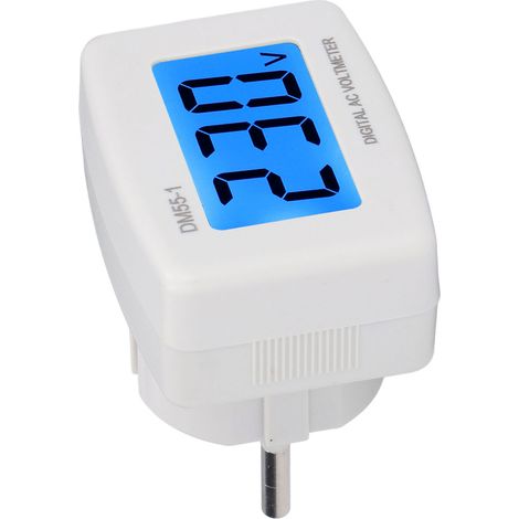 Voltmètre numérique DM55-1 : écran LCD facile à lire, moniteur de mesure de tension numérique pour usage domestique (100-300 V). (1/5)