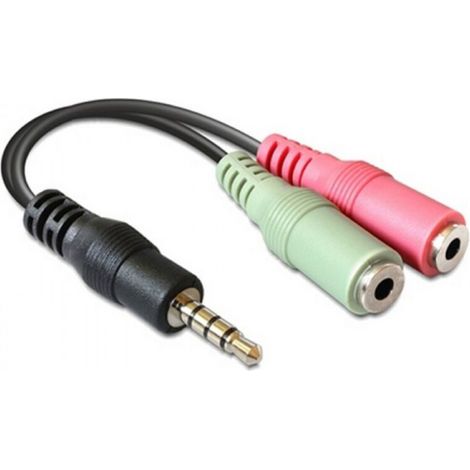DeLOCK 3.5mm/2 x 3.5mm cable de audio 0,12 m 3,5mm Multicolor (1/3)