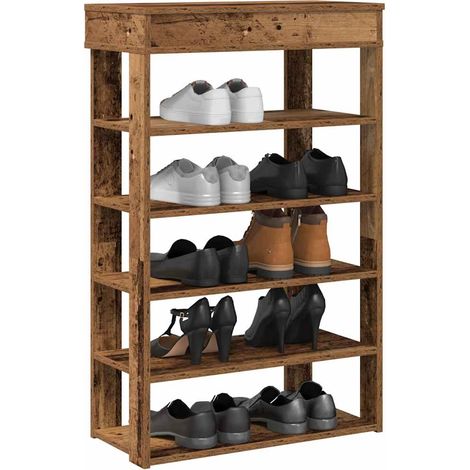 Schuhregal Altholz-Optik 60x30x98 cm Holzwerkstoff