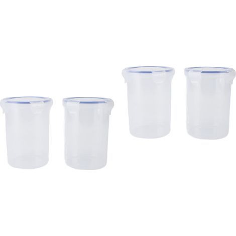 Ensemble de récipients de peinture de 1000ml, tasse de rangement transparente hermétique avec boule de mélange, brosse pour repeindre les restes (1/5)