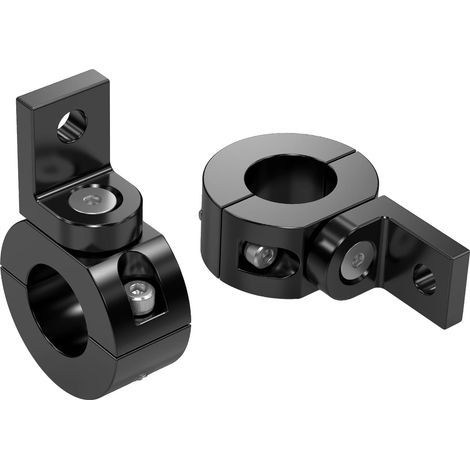 Klemmhalterungen, verstellbare Winkel, langlebige Aluminiumkonstruktion, Schwarz (1/2)