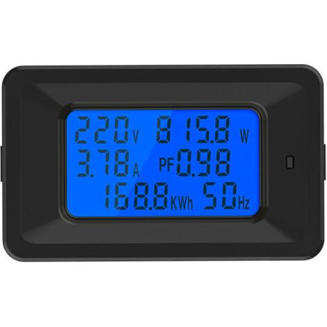 BUNTHAUS PA Indicateur de consommation électrique Compteur électrique domestique multifonctionnel, compteur watt-heure, compteur de tension et de courant à affichage numérique AC, moniteur de puissanc (1/2)