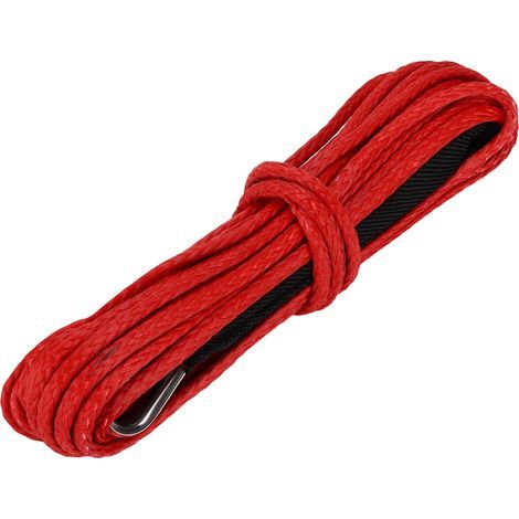 Xiuganpo Corde de Treuil Synthétique Résistante et Durable pour Camion SUV ATV UTV pour Remplacement Smittybilt en Nylon 7700LBS (Un (Rouge)). (1/5)