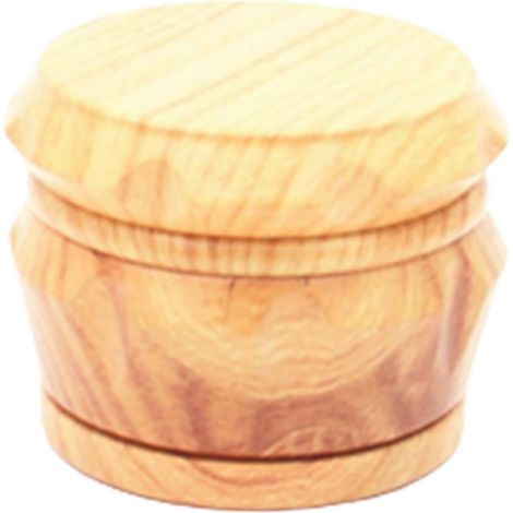 Broyeur à herbes et épices en bois à 4 couches, en forme de tambour, broyage manuel - Bon (1/5)