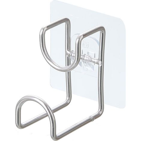 [Gancho adhesivo de pared] – Gancho versátil de acero inoxidable para fregadero – Fácil instalación sin taladros – 1 gancho + 1 tira adhesiva – Para baño, oficina y cocina (1/5)