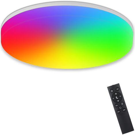 LED Deckenleuchte CCT+RGB mit Fernbedienung Dimmbar 18W Rund (1/5)