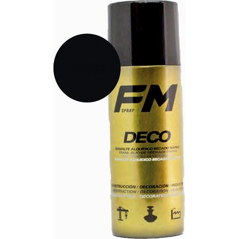 Bombe de peinture noir 400ml Noir satin - RAL 9005