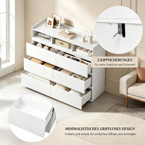 Meuble à tiroirs élégant, meuble d'entrée, armoire de rangement pratique, placard moderne, étagère polyvalente (avec étagère uniquement) (1/5)