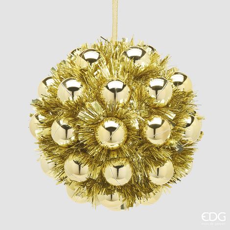 EDG Enzo De Gasperi Pallina di Natale Gold Ø20 cm – Addobbo Natalizio (1/2)