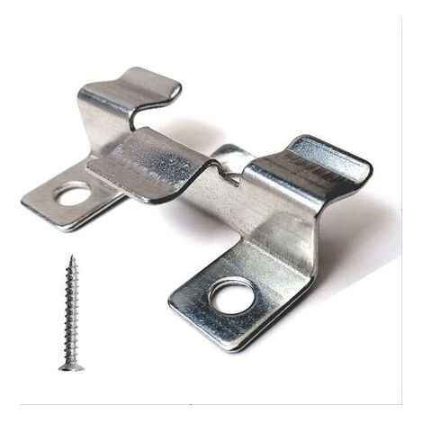 Paquete de 100 grapas de fijación para tarima compuesta con tornillos de acero inoxidable (altura 1 cm) (1/5)