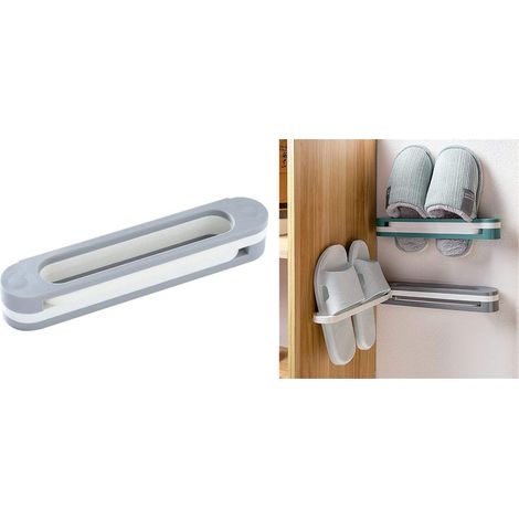 Mensola adesiva per pantofole asciugamani bagno organizer a parete apribile