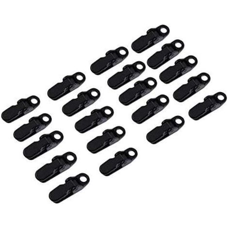 20 clips de fixation de bâche, clips de tente en plastique linoléum, clips de bâche Clips de tente (1/5)