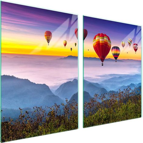 Plaque de protection en verre pour poêle 2x45x52 Balon (1/5)