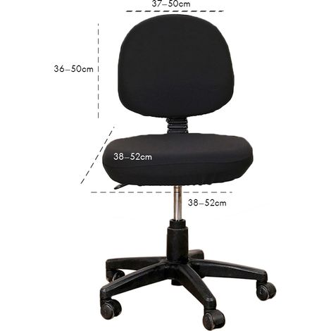 Lot de 2 housses de protection universelles extensibles pour dossier de chaise de bureau/ordinateur, compatibles avec les chaises de dessinateur pivotantes. (1/5)