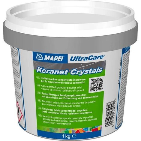 Ultracare Nettoyant concentré en poudre pour voile de ciment Keranet Crystals 1KG MAPEI (1/2)