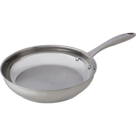 Poêle à frire - COZY & TENDANCE - CLASSIQUE - Acier inoxydable - 28 cm - Compatible tous feux, y compris induction (1/2)