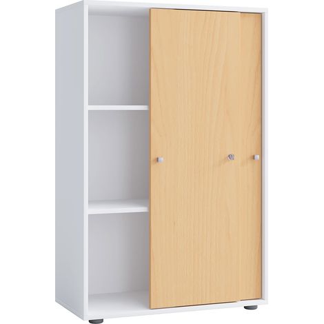 LonaXLST armoire de bureau 2 portes blanc, hêtre. (1/4)