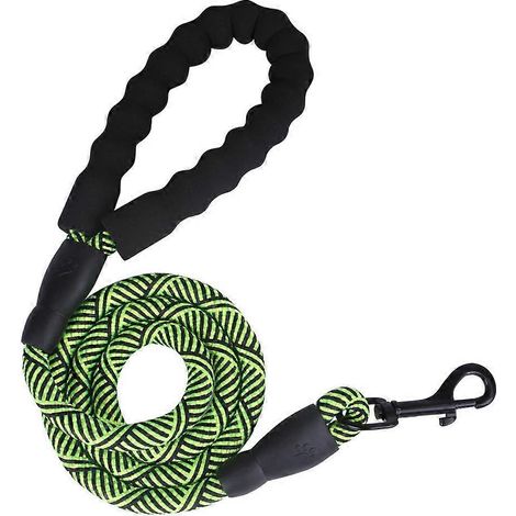 Corde de traction extensible pour promener les chiens - Corde de traction en nylon pour chiens de grande et moyenne taille - Verte (1/5)